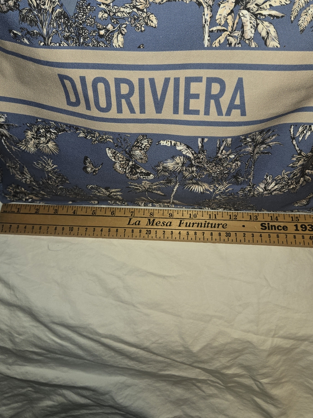 Dior RivierA Blue Floral Canvas Tote Bag - Picture 6 of 9